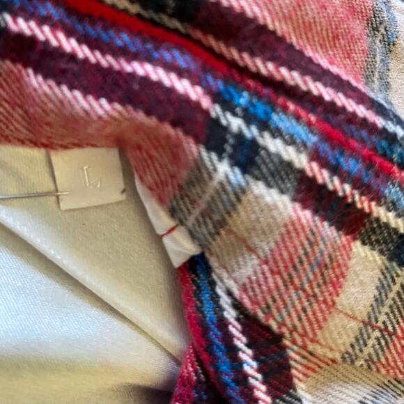 Diesel Red Plaid Check Cotton Button-Down Men's Flannel Shirt - Size L - Picture 5 of 9